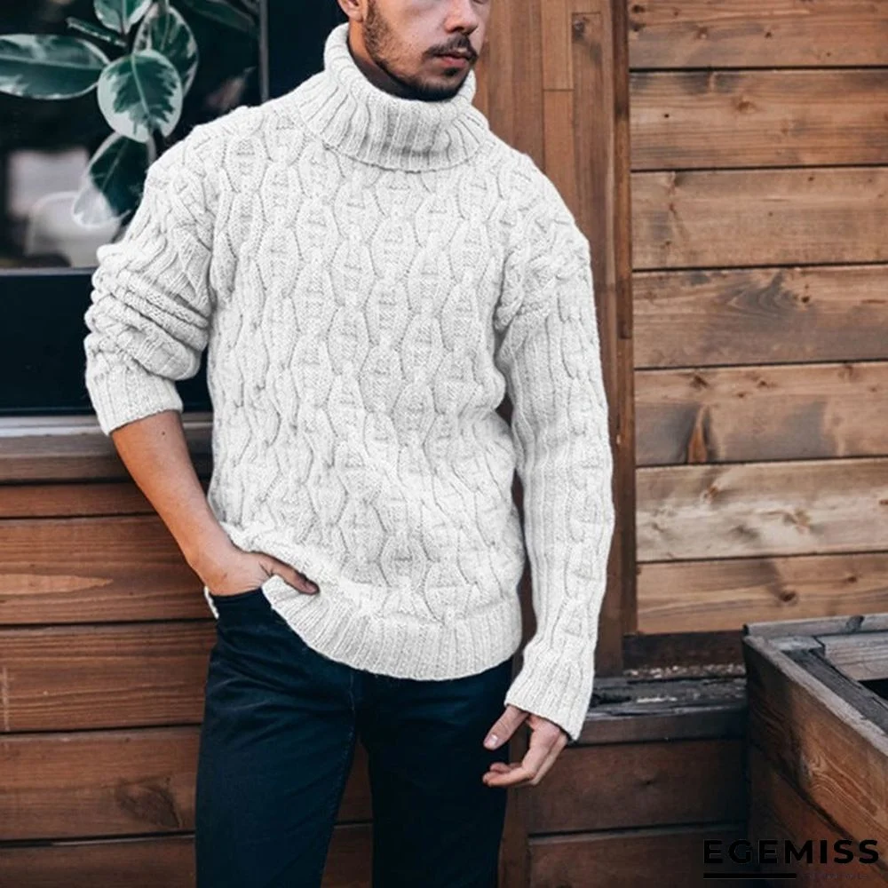 Needle Diamond Twist Thick Sweater Male | EGEMISS