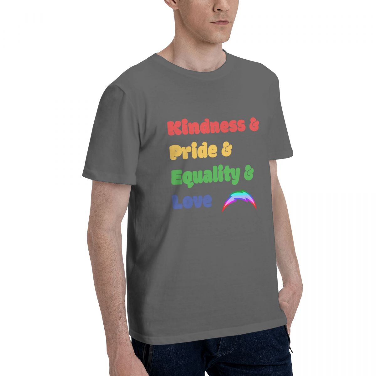 Los Angeles Chargers Colorful LGBT Cotton T-Shirt Men's