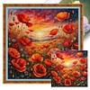 Poppy Field-11CT Stamped Cross Stitch 50*50cm/19.69*19.69in
