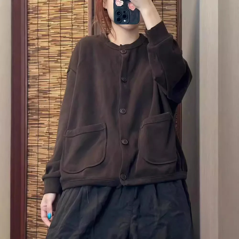 Chicfifth Sweater Women Winter Long Sleeve High Quality Autumn Vintage Top Knitted Cardigan