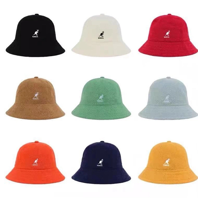 Unisex Minimalist Solid Color Crimping Bucket Hat