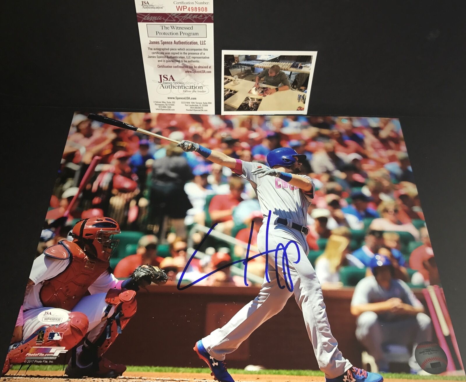 Ian Happ Chicago Cubs Autographed Signed 11x14 Photo Poster painting JSA WITNESS COA Debut