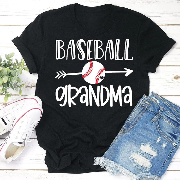 baseball Grandma T-shirt Tee -03472-Annaletters
