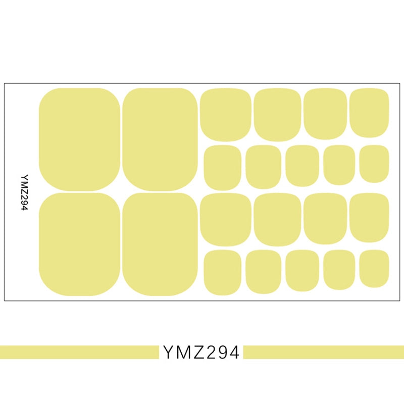 Foot Stickers Nail Stickers Full Solid Color 3d Toenail Stickers Patch