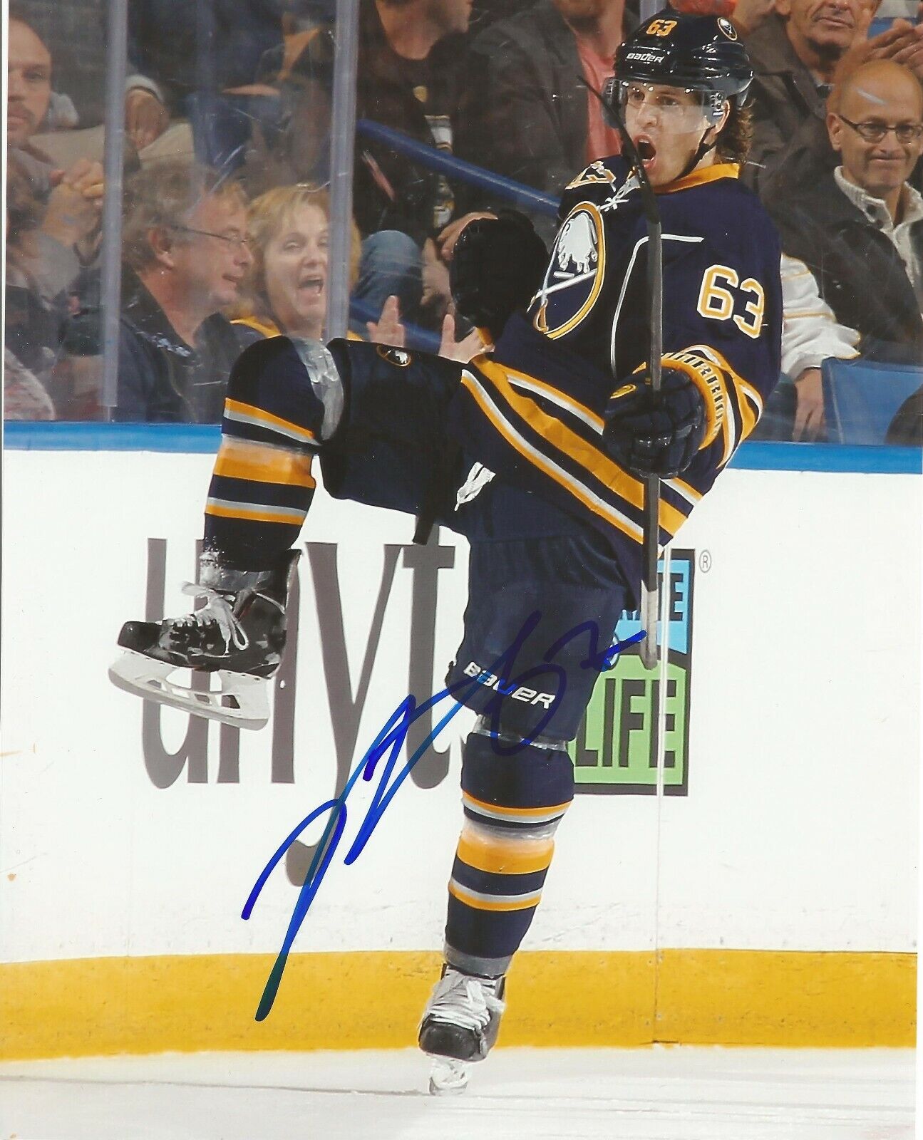 TYLER ENNIS SIGNED BUFFALO SABRES 8x10 Photo Poster painting #1 with w/COA