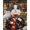 >SALE<Full Embroidery Silk Thread 11CT Printed Cat Cross Stitch Home Kit Art 50x63cm