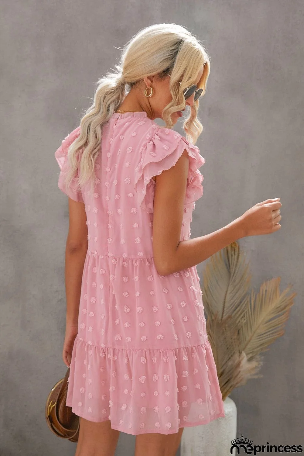 Swiss Dot Layered Mini Dress