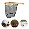 Fishing Landing Net Wooden Handle Trout Net Fly Fishing Net Fishing Accessories