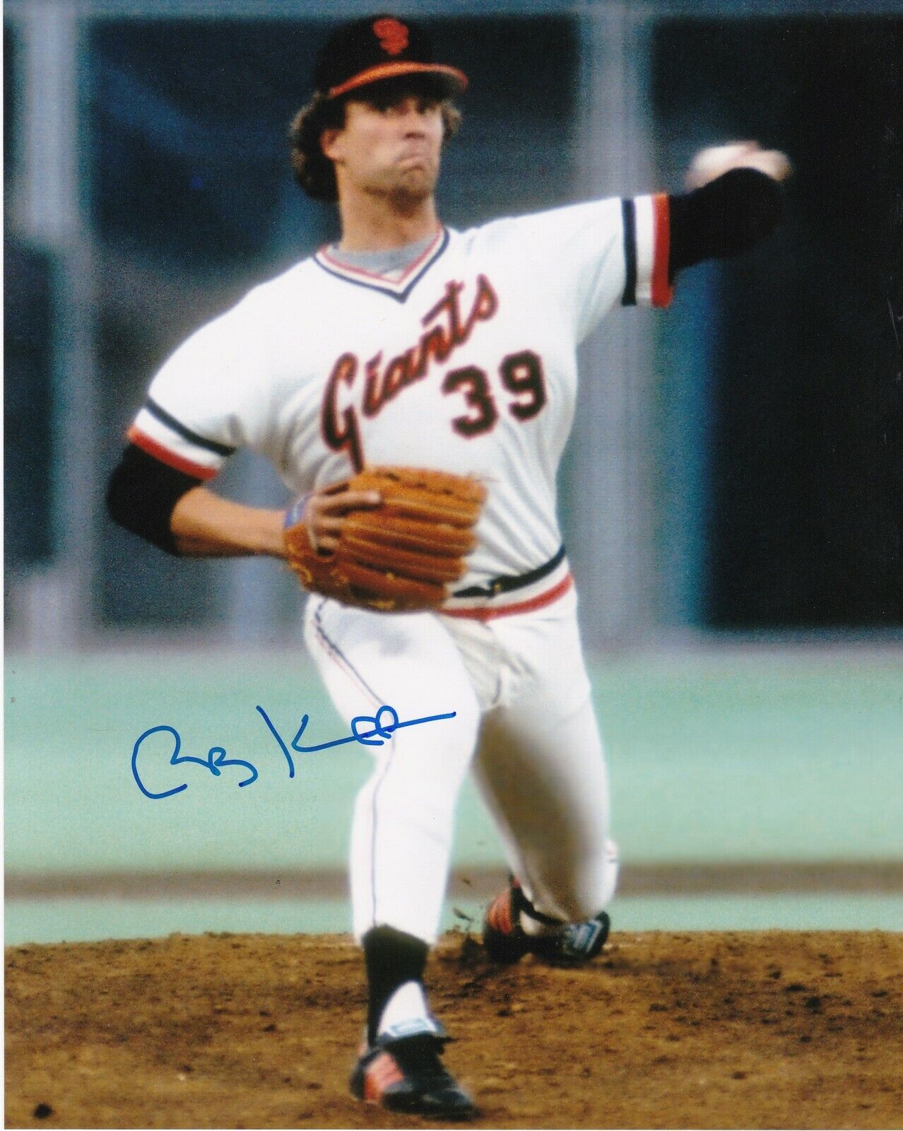 BOB KNEPPER SAN FRANCISCO GIANTS ACTION SIGNED 8x10