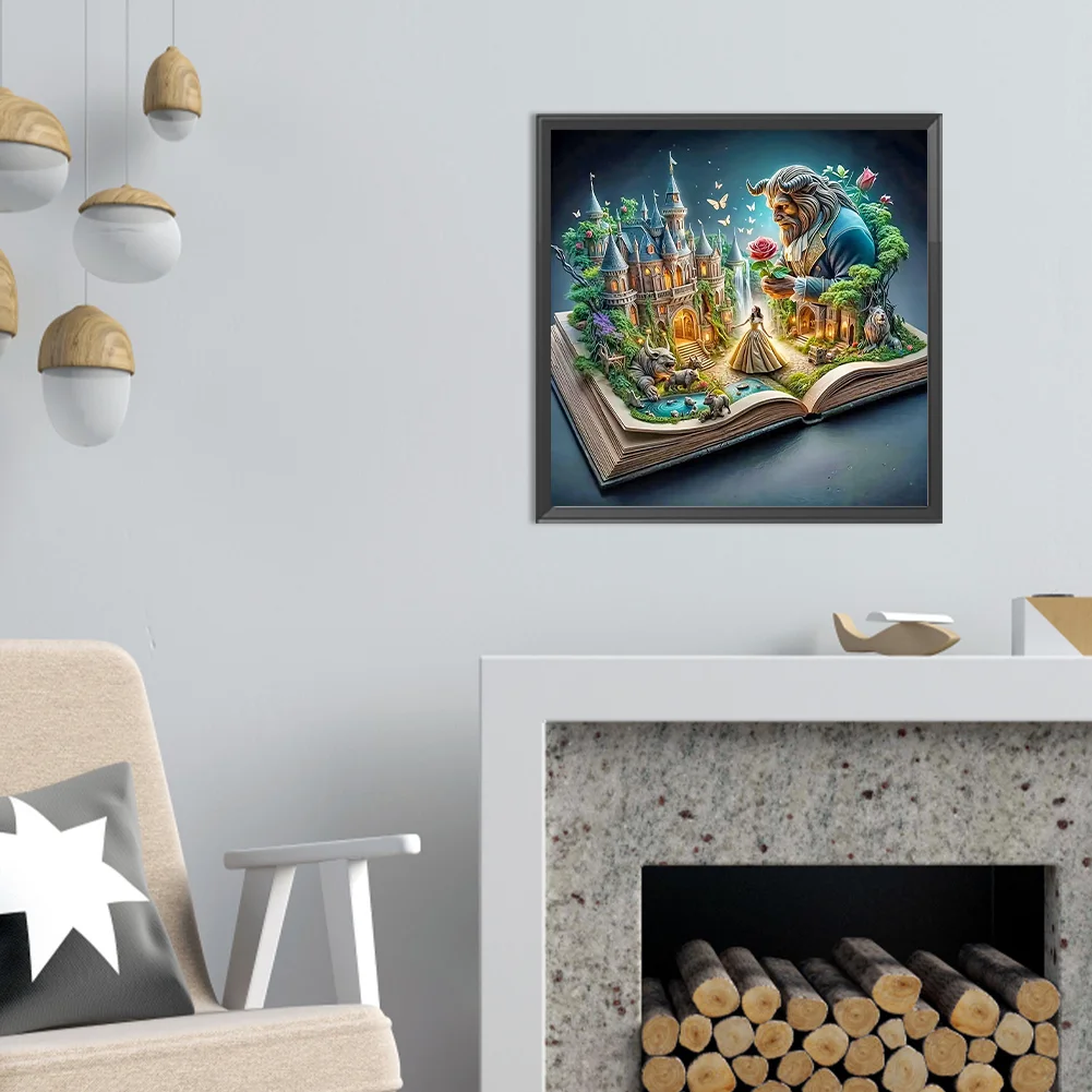 Diamond Painting - Full Round Drill - Princess Castle(Canvas|50*50cm)