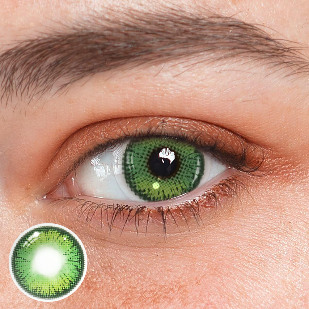 Cosplay Butterfly Green Coloured Contact Lenses