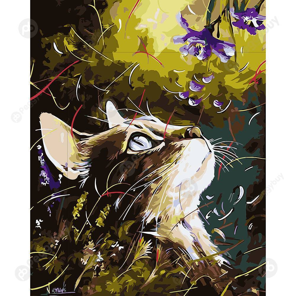 

40*50CM Paint By Numbers-Lovely Cat, 501 Original