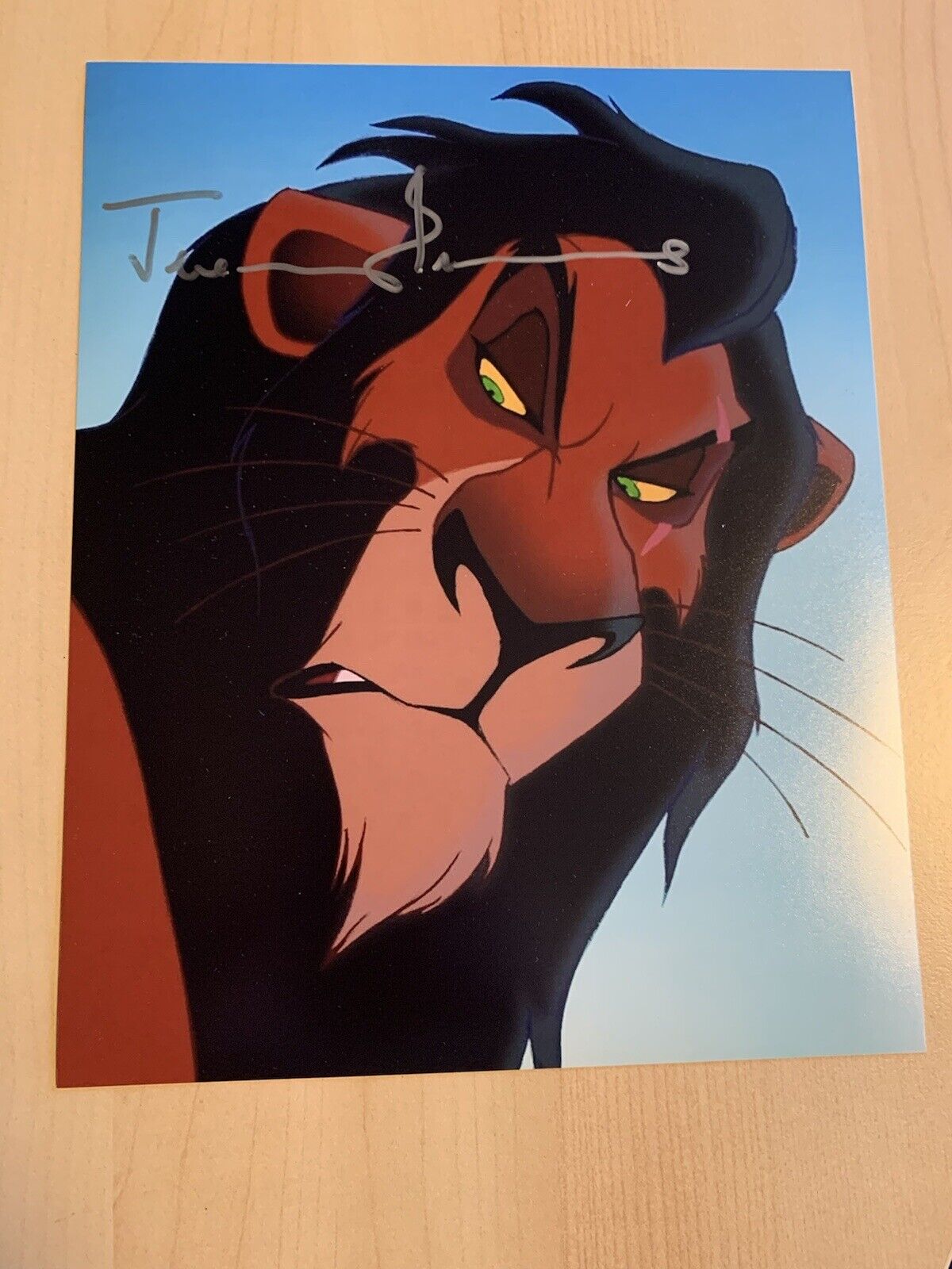 JEREMY IRONS HAND SIGNED 8x10 Photo Poster painting SCAR VOICE ACTOR LION KING AUTOGRAPHED COA