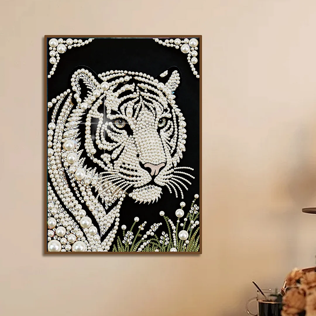Tiger Special Shaped 5D DIY Partial Drill Diamond Painting Kit Home Art 30x40cm