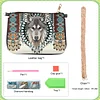 DIY Wolf Special Shaped Diamond Painting Leather Crossbody Bags Chain Clutch Kit