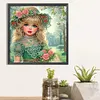 Fille-Partial sp&eacute;cial diamant peinture-30 * 30cm