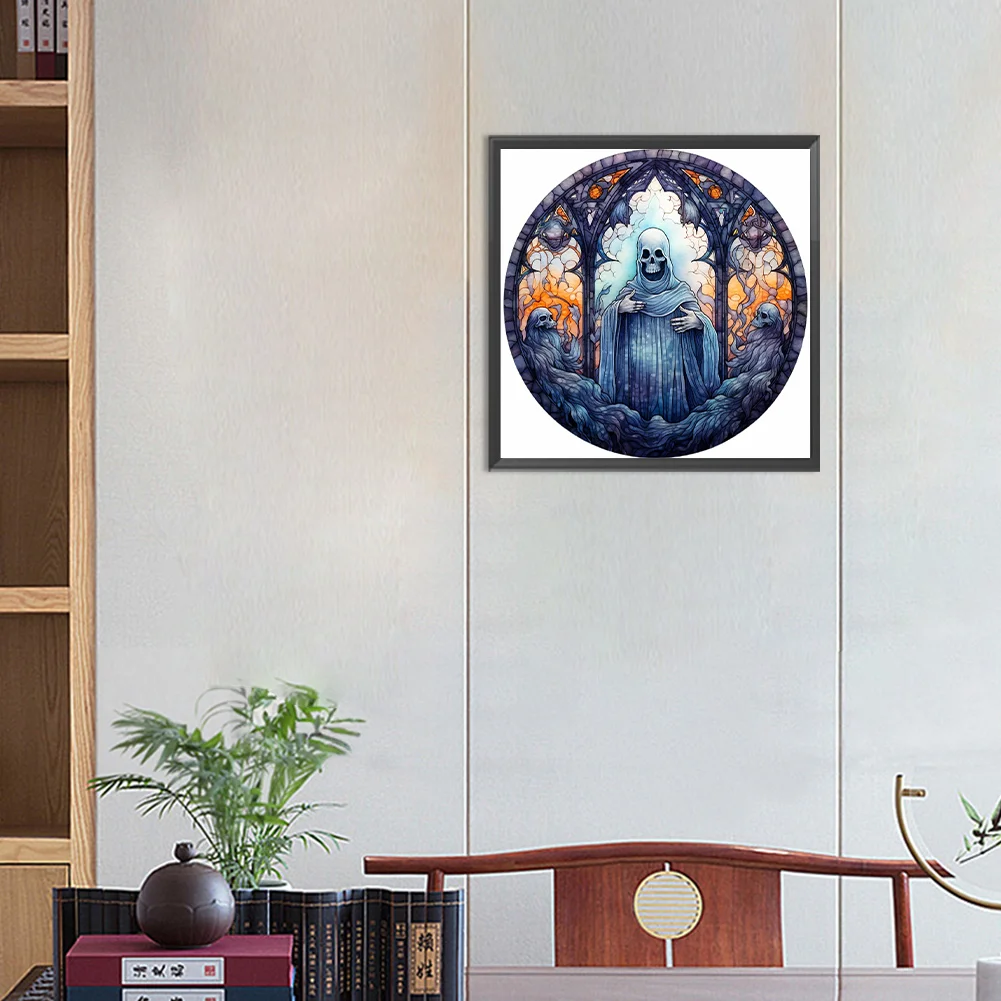 Full Round Diamond Painting 30*30cm - Scary Halloween