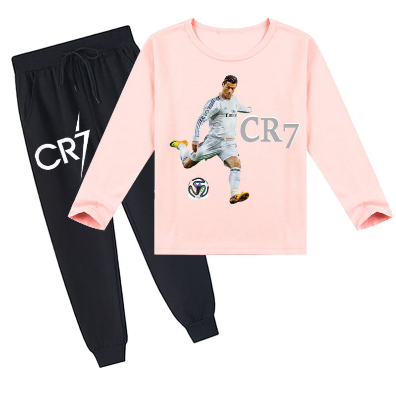 Mayoulove Ronaldo Long Sleeve T-Shirt Set for Boys  Girls - Perfect Soccer Fan Gear, Stylish  Comfortable-Mayoulove