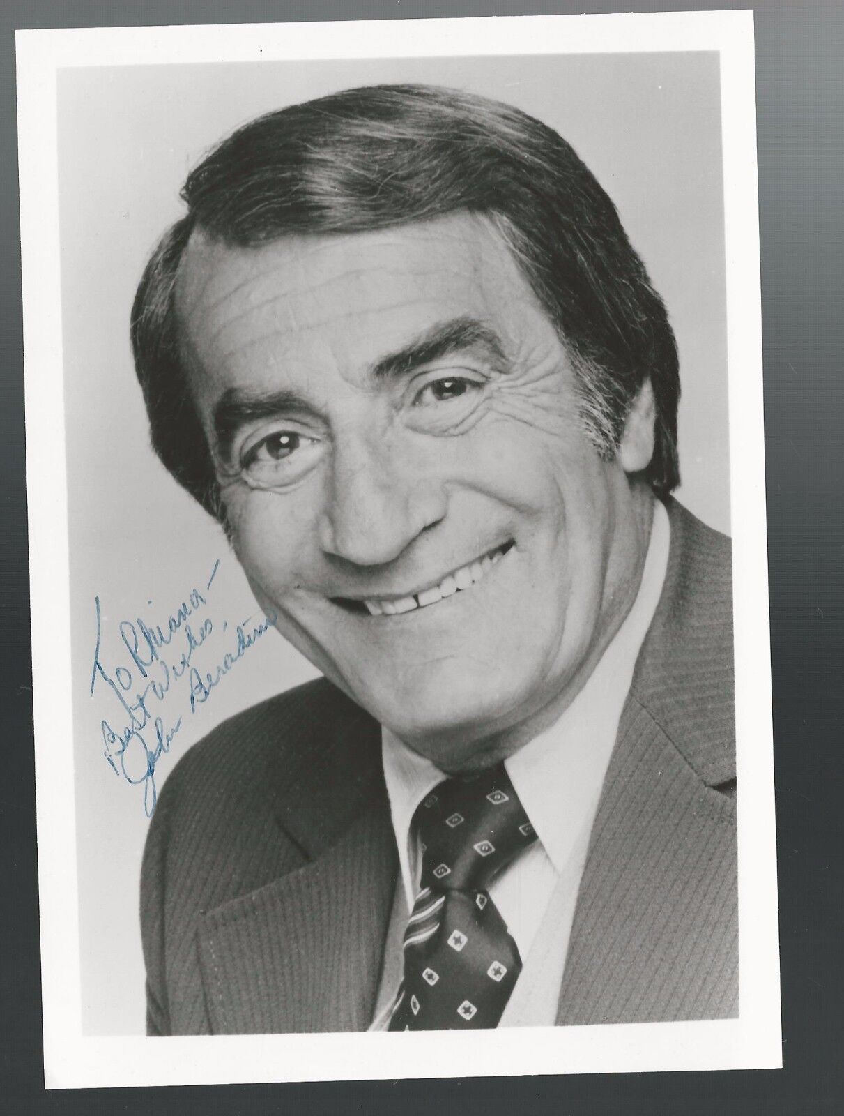 John Beradino Hand Signed Autographed 5x7 Photo Poster painting Picture General Hospital Actor