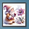 Diamond Painting -5D Full Round Drill Gnome and Flower