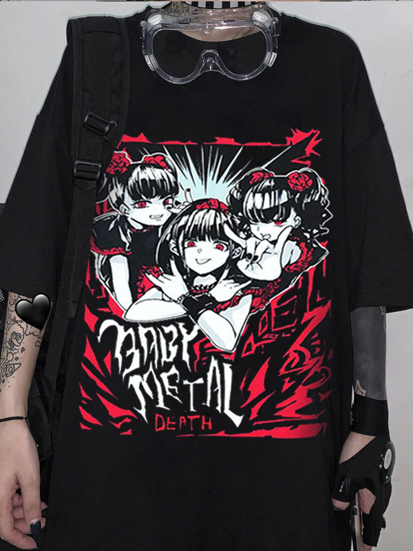 Vintage Punk Printed Oversize T-shirt