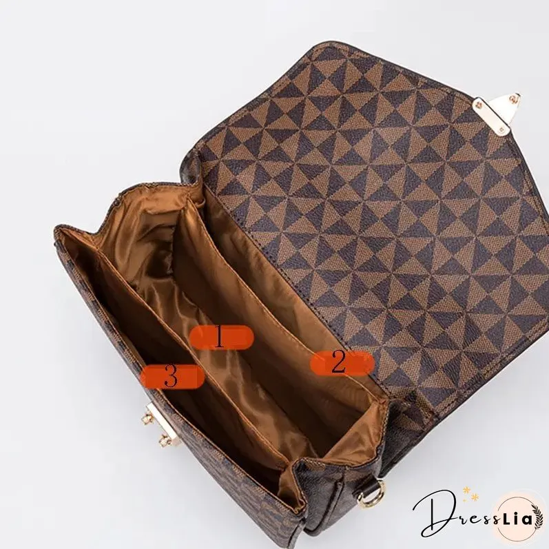 Paziye Check Print Ladies Crossbody Bag