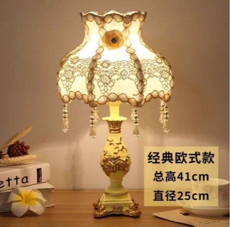Nordic Gold Luxury Resin Table Lamp Fabric Lampshade Bedroom Home Deco Table Lights Craft  Table Lamp Series Lighting Fixtures