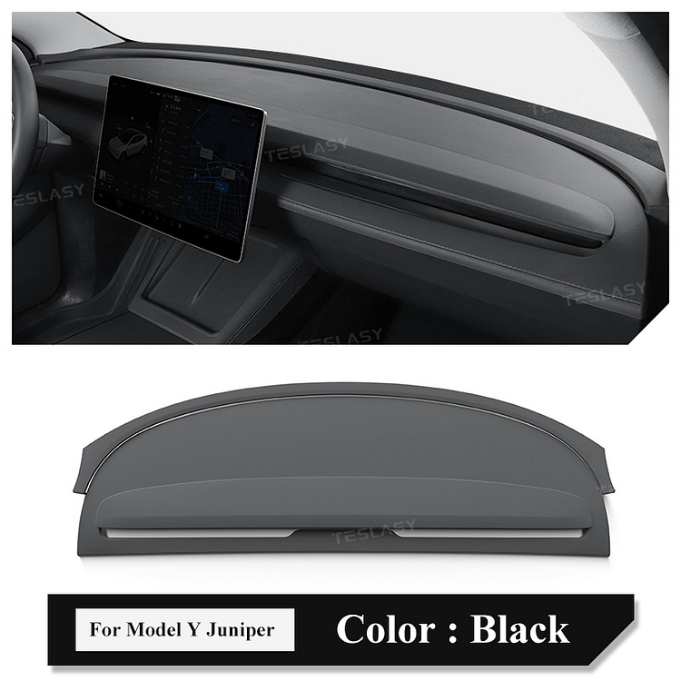 Teslasy Full-Cover Silicone Dashboard Protector for Tesla Model Y Juniper & Model 3/Y 