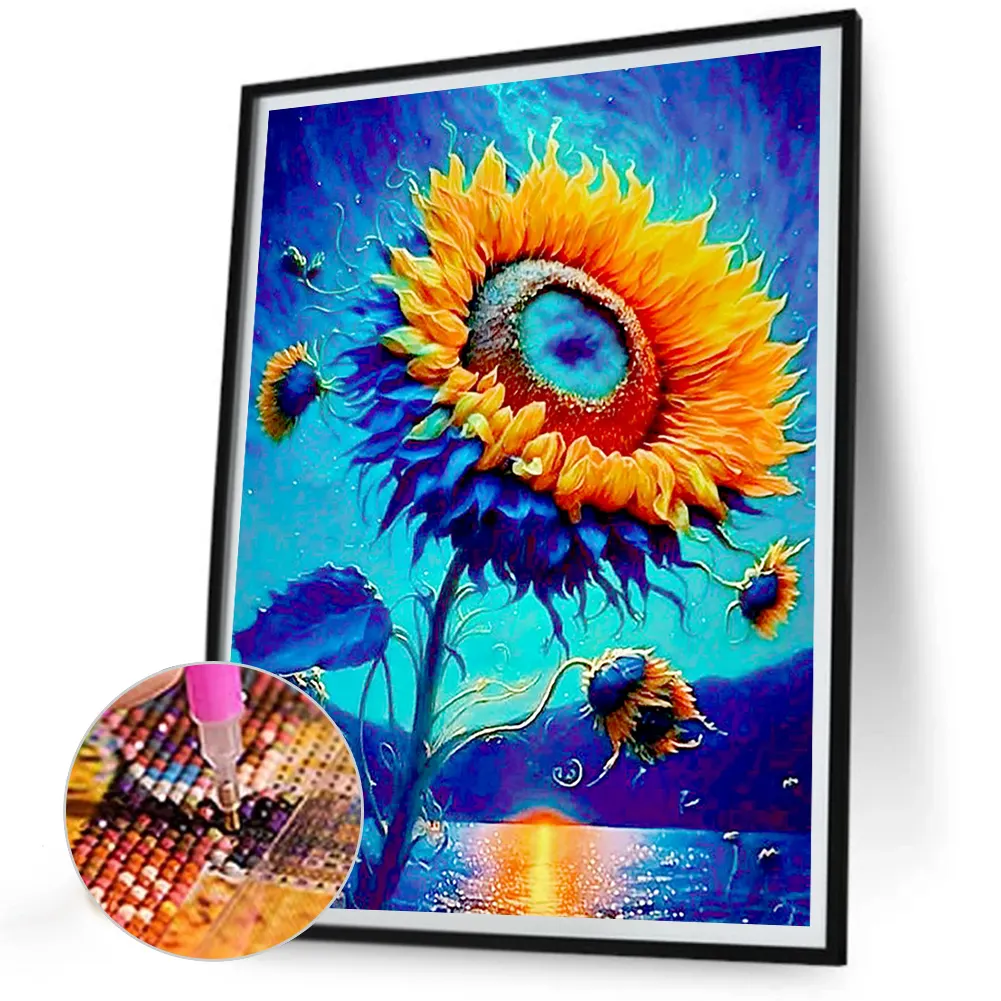 Full Round Diamond Painting 30*40cm - Swaying Sunflowers