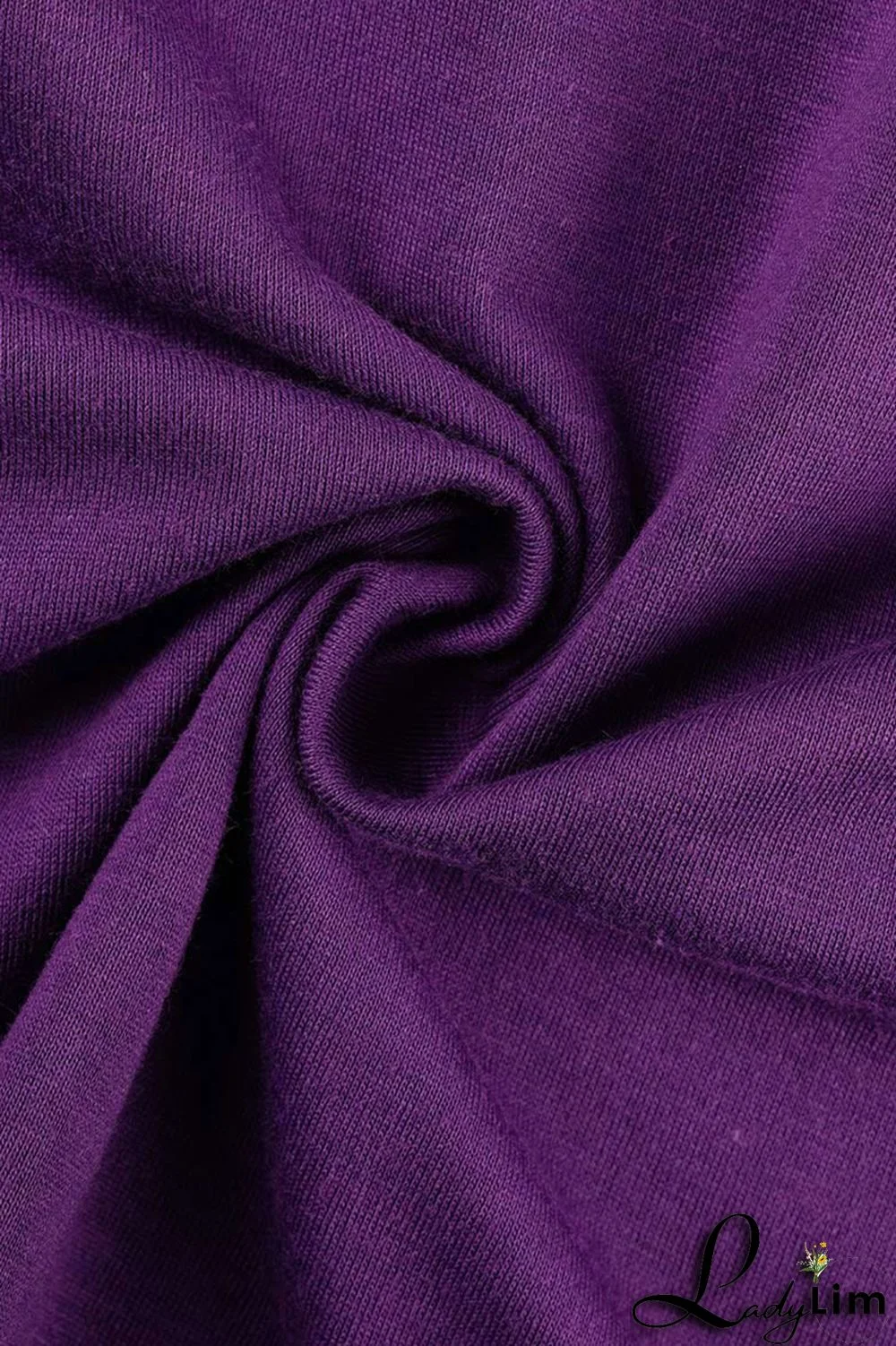 Purple Fashion Casual Print Basic O Neck T-Shirts