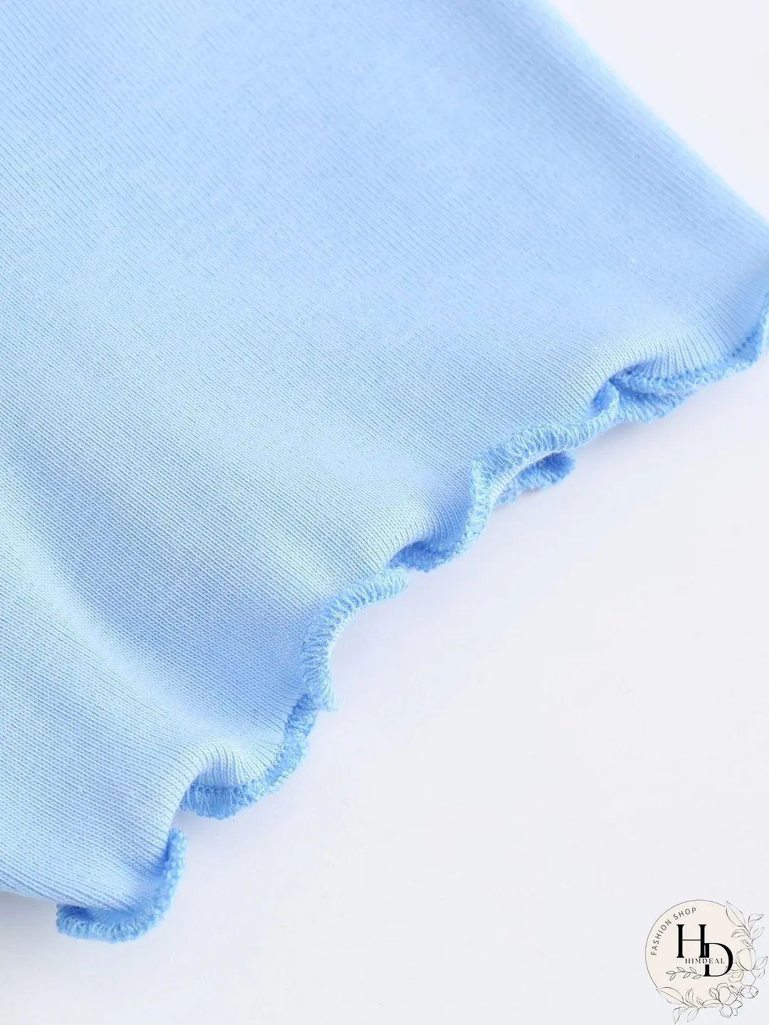 Angel Print Lettuce Trim Tee