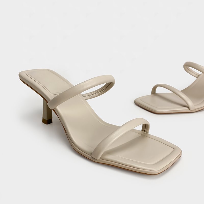 High Heels Outside Wear Flip-flops Women's Thin Heels Sexy One Line Strap Roman Sandals-PABIUYOU- Women's Fashion Leader