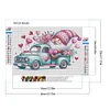 Valentines Day Flower Car Gnome - Full Round Drill Diamond Painting