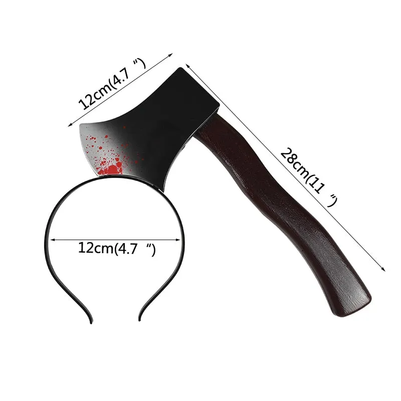 Horror Headband Halloween Decoration Scary Knife Halloween Accessories Props Halloween Party Supplies Event Party Decor