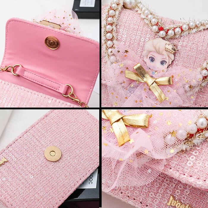 Little Girls Glitter Bling Princess Purse Mini Handbag for Toddlers