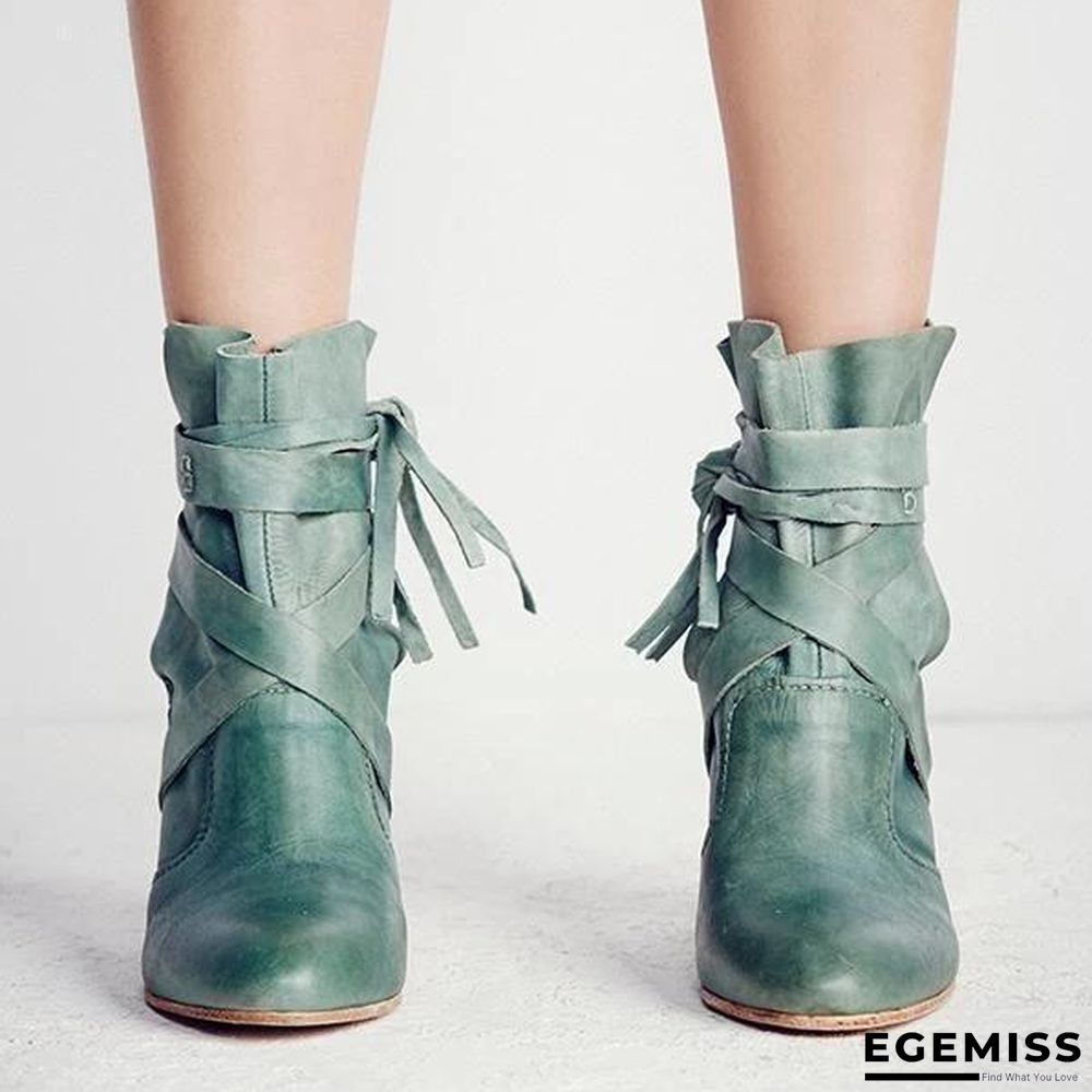 Chunky Heel Martin Boots Outdoor Ankle Boots | EGEMISS