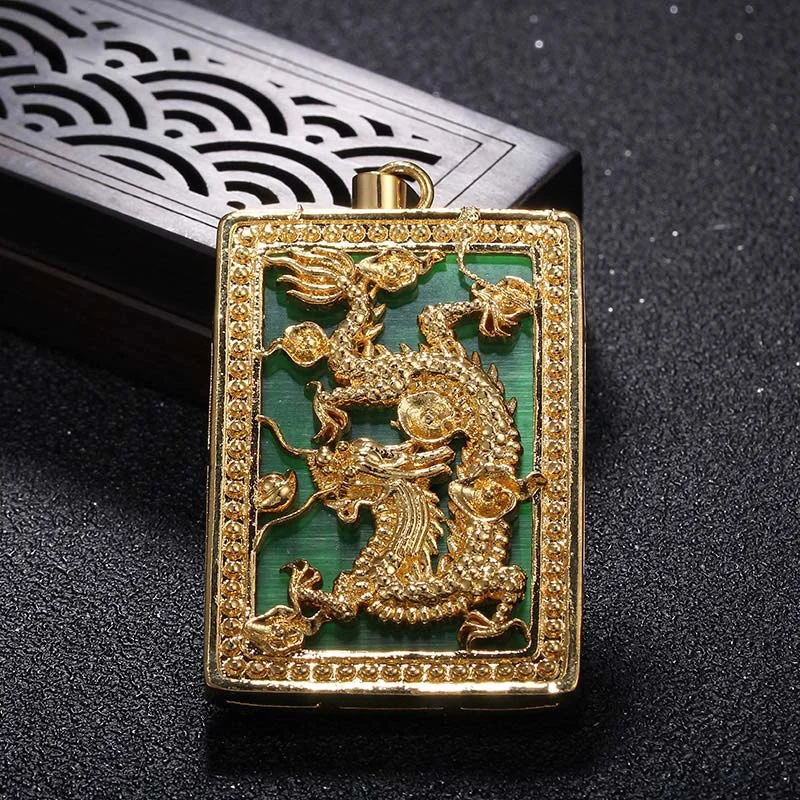 Tibetan Jade Dragon Necklace Pendant
