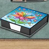 Blumen Leder Memo Pad Halter - 5d DIY Handwerk Aufbewahrungsbox