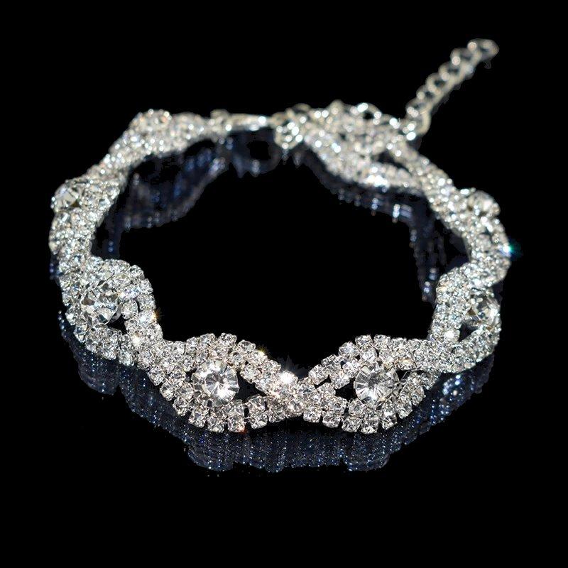 Deluxe Silver Plated Rhinestone Crystal Bracelet | Oxredo Shop Ramadan Sale