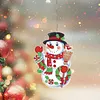 Peinture en diamant maison lampe de nuit de No&euml;l en LED de No&euml;l (bonhomme de neige couronne)