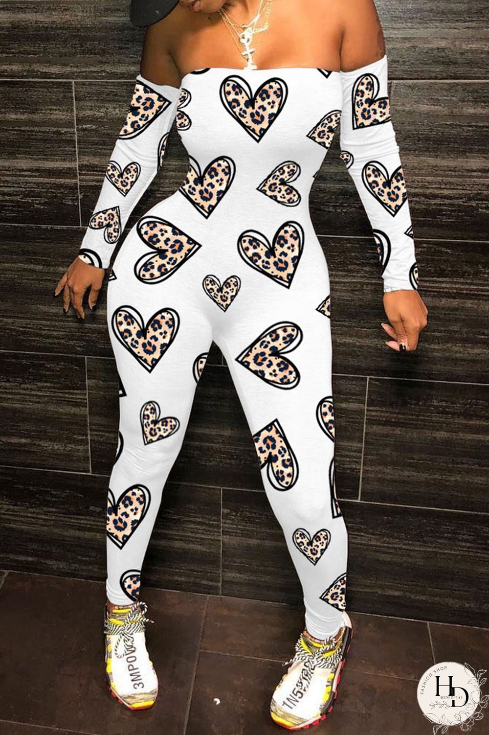 Blue Sexy Print Strapless Regular Jumpsuits