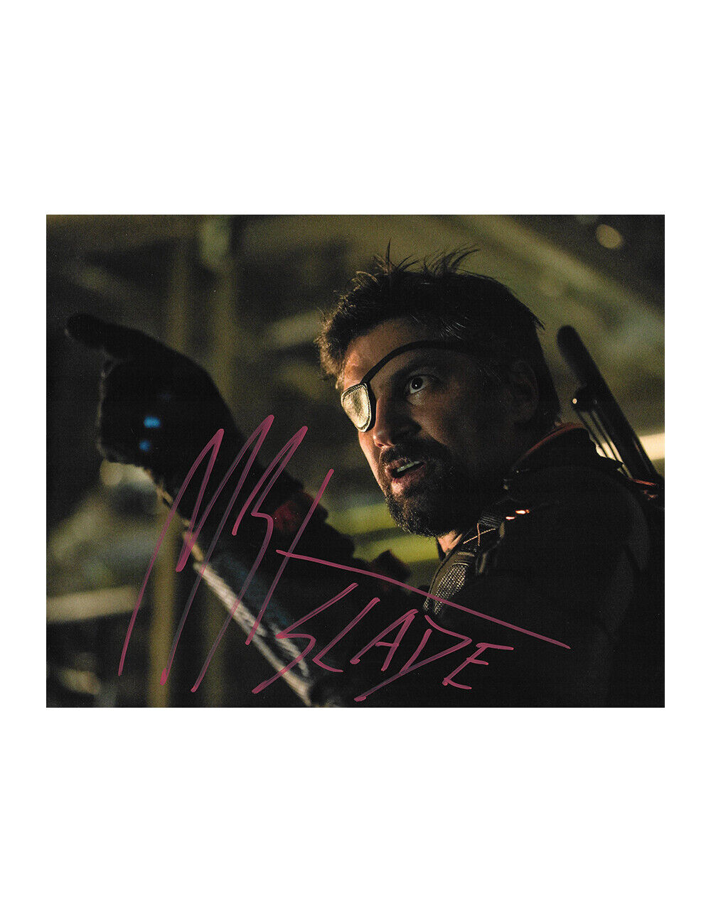 10x8 Arrow Slade Wilson Print Signed By Manu Bennett 100% Authentic With COA