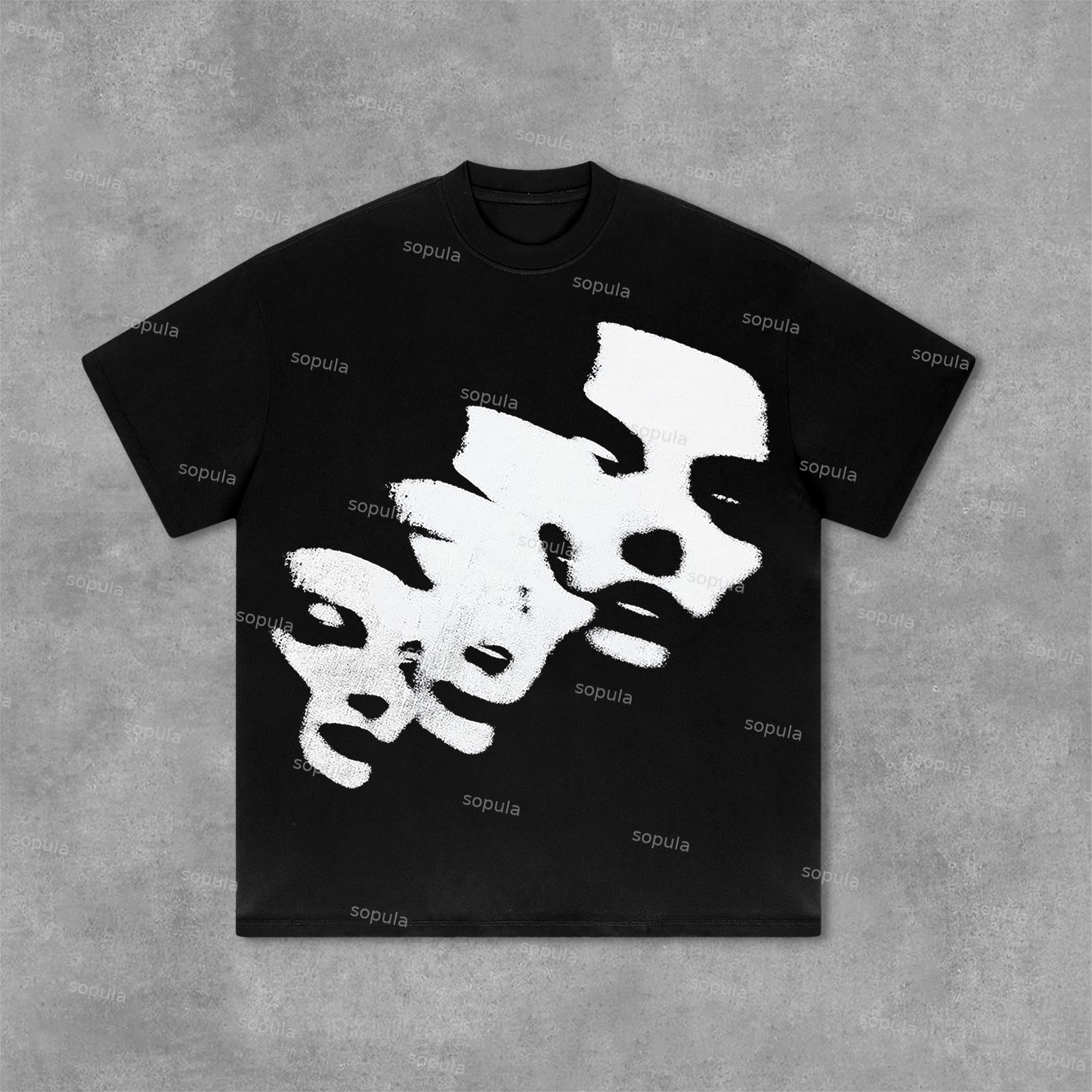 Sopula Vintage Portrait Graphic Print Street Cotton T-Shirt