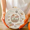 Flower Baskets-DIY Embroidery Kit with Pattern Cotton Threads Needles Hoop 30*30cm/11.8*11.8in