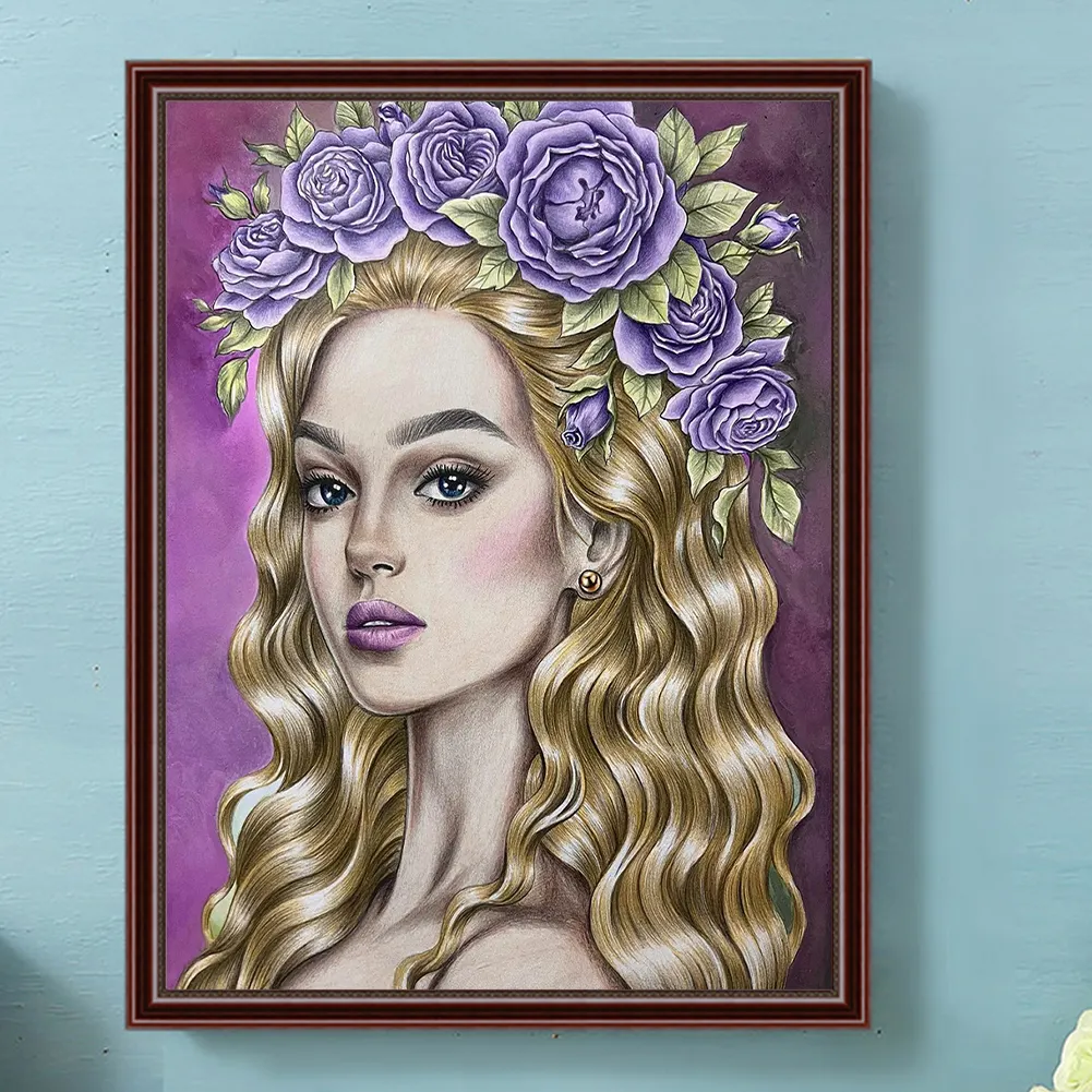 Full Round Diamond Painting 30*40cm - Girl