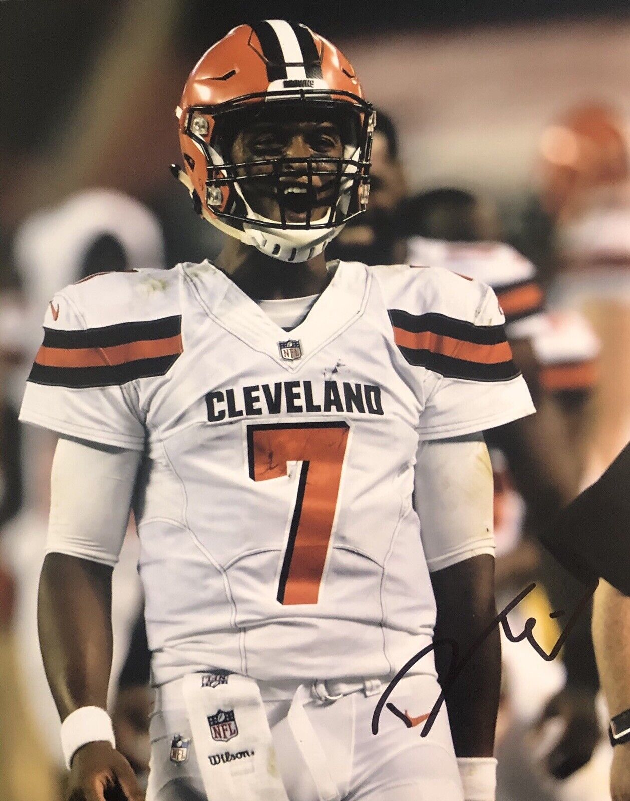 Deshone Kizer Signed Autographed Cleveland Browns 8x10 Photo Poster painting Coa First Game