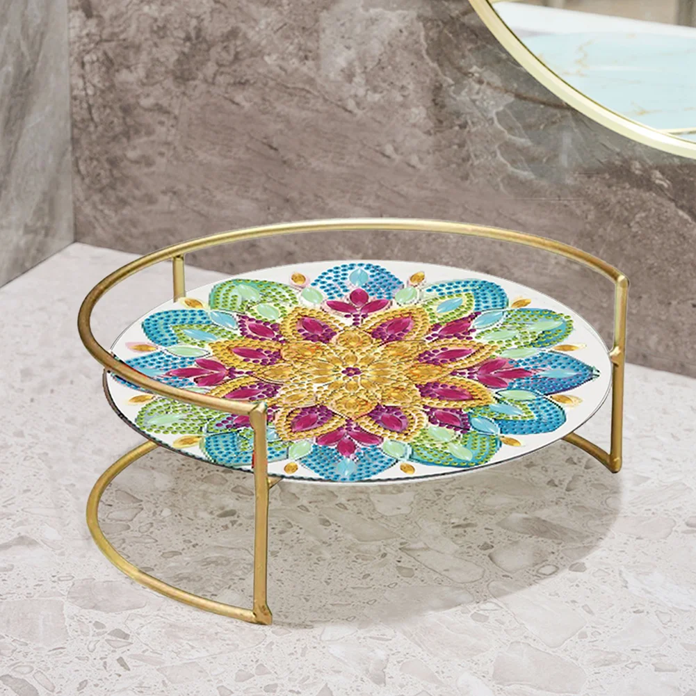 Acrylic Mandala 5D DIY Diamond Painting Serving Tray for Home Desk Coffee Table