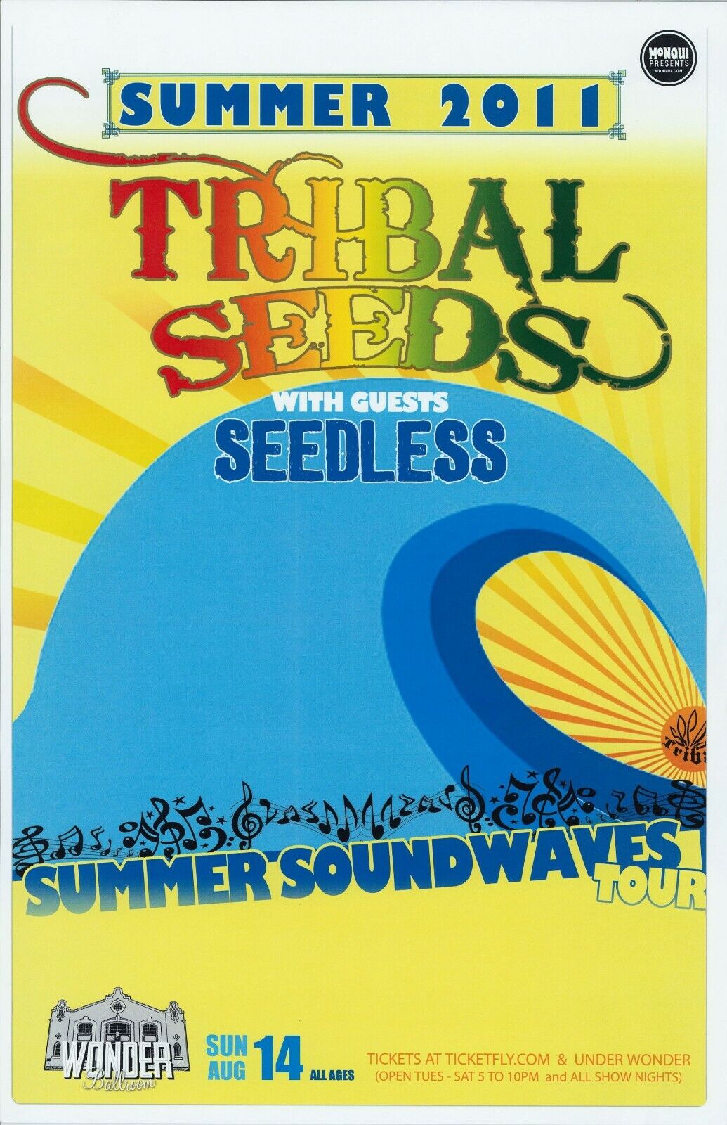 TRIBAL SEEDS 2011 Gig POSTER Portland Oregon Concert