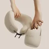 Portable U-Shaped Pillow Travel and Airplane Neck Pillow, Memory Foam, Support, Neck, Head Chin - Soft, Lightweight, Washable, Easy to Carry