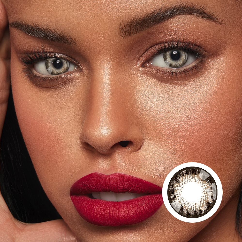 Cocoa Milk Coffee Yearly Prescription Colored Contact Lenses NEBULALENS